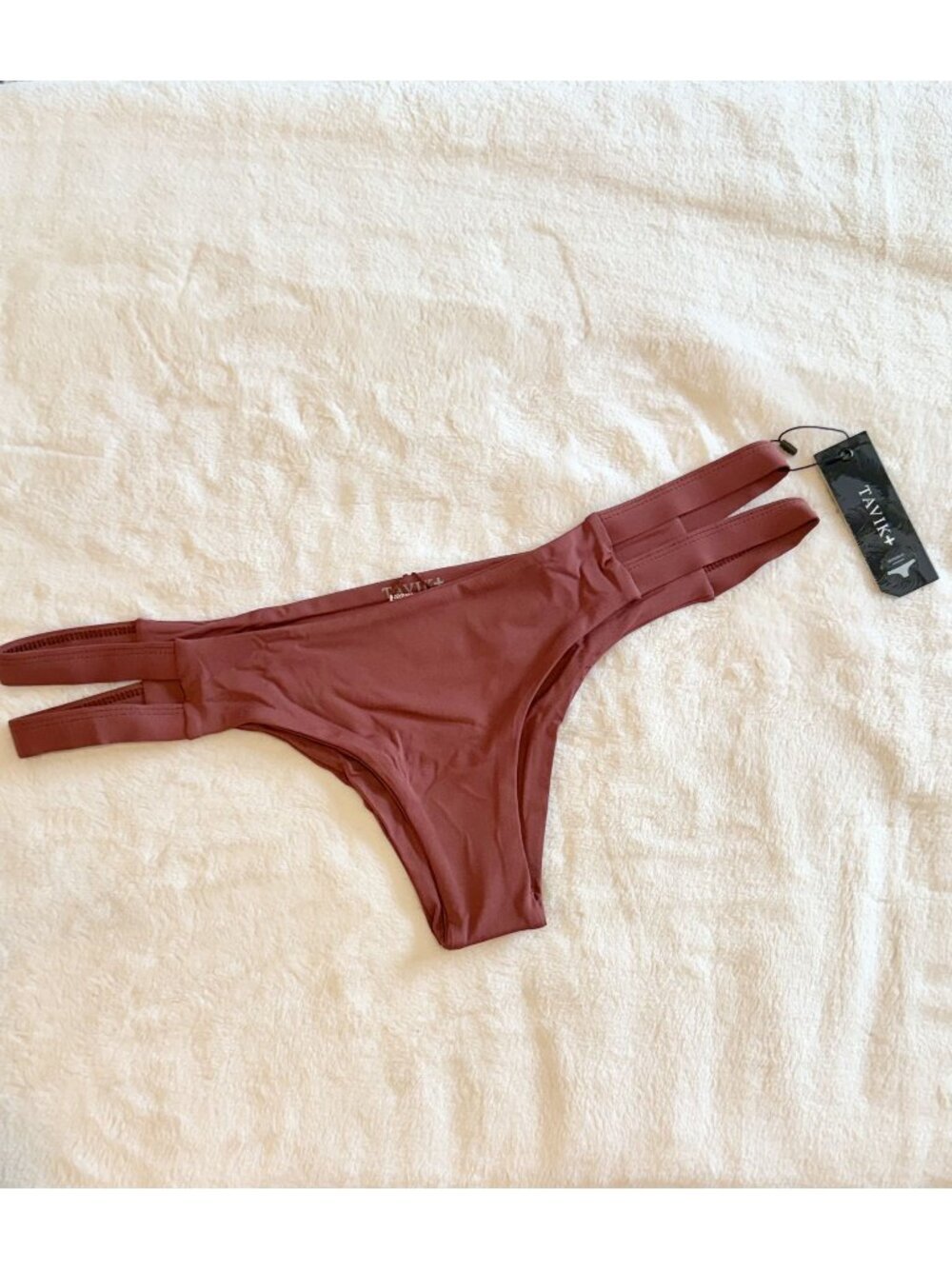 NWT Tavik Chloe Mini Cutout Swim Bottom in Berry - Size: Extra Large